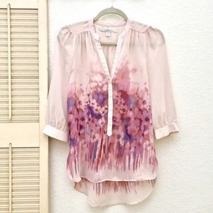 Lauren Conrad Floral Print Hi-Lo Top